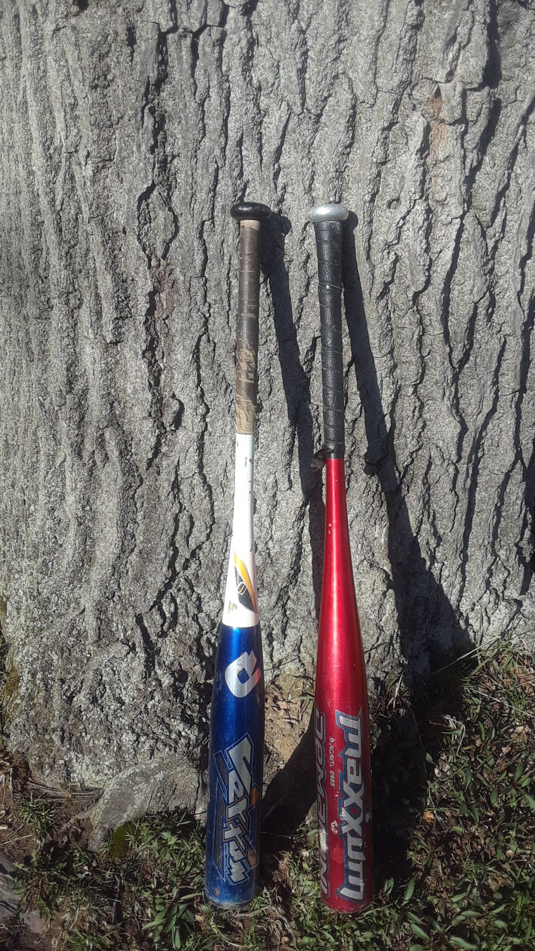 2 used Demarini -3 baseball bats