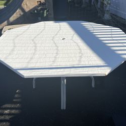 White Fiberglass Table