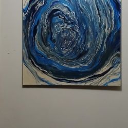 Abstract ring poor fluid art