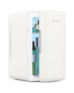  Astro Mini Fridge 2.0 Gen, 6 Liter/8 Cans Makeup Skincare Fridge 110V AC/ 12V DC Portable Thermoelectric Cooler and Warmer Little Tiny Fridge for Be