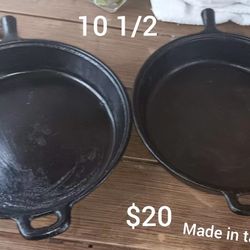 Two Cast iron pans 