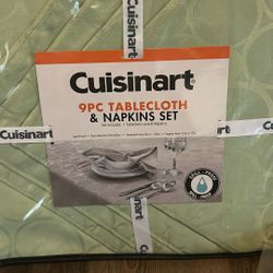 Cuisinart 9pc Tablecloth & Napkin Set
