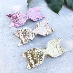 Handmade Glitter Hair Bows