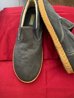 SPERRY TOP SIDER Boat Shoes Size 12M Canvas Blue Slip-On