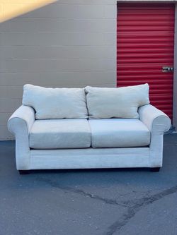 White Fabric Sofa - DELIVERY AVAILABLE