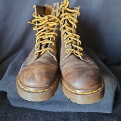 DOC DR MARTENS BROWN BOOTS MADE IN ENGLAND VINTAGE RARE SIZE UK 6 | US 8