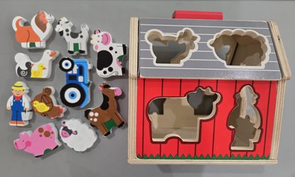 Melissa & Doug Take - along wooden sorting barn