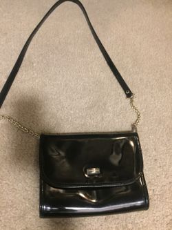 Black patent leather Liz Claiborne purse