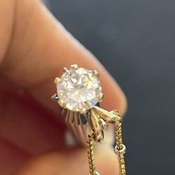 18k Chain Diamond1.25Ct Best Quality Pendant 