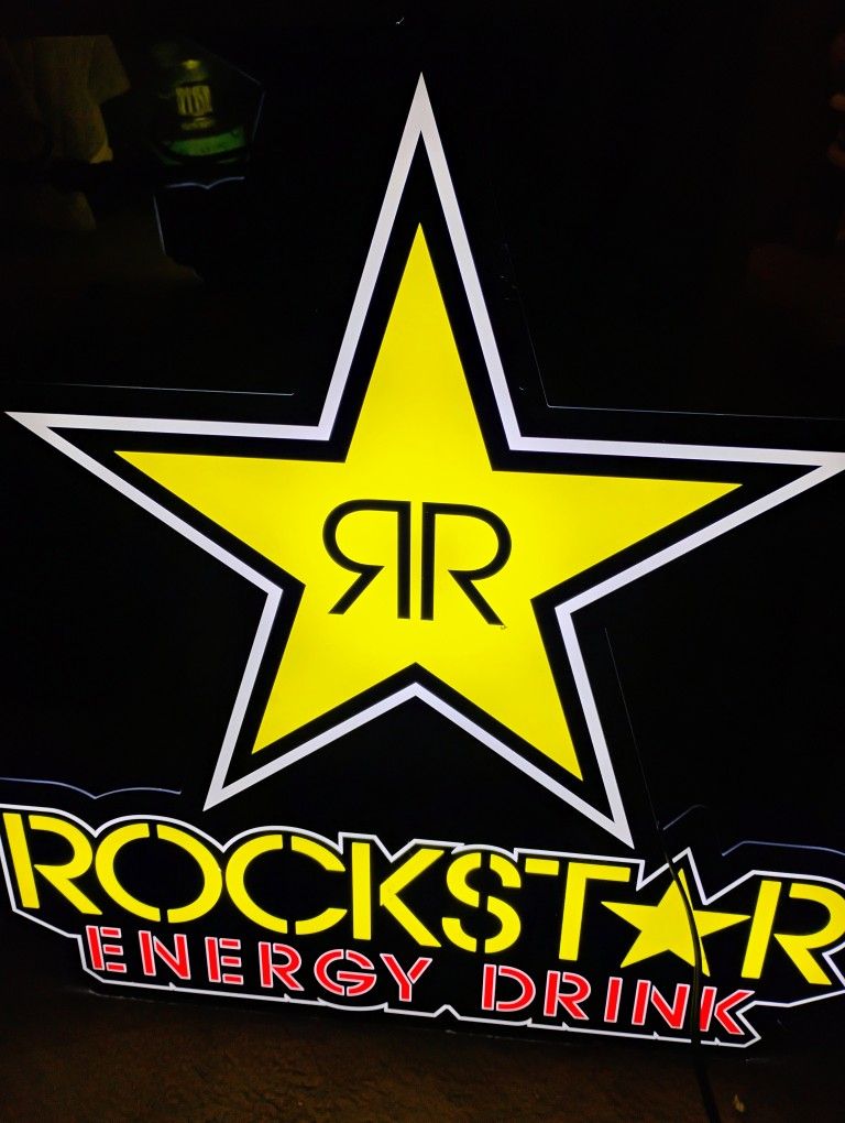 Rockstar Energy Drink Light Lamp. New Works Great $30