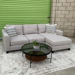 *Free Delivery* Gray Sectional Couch Sofa Reversible Chaise