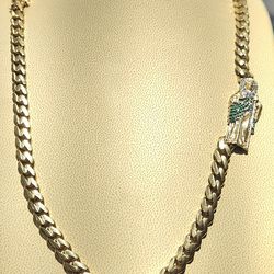 14k Gold St. Jude chain necklace Cuban link