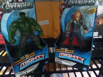 Mighty Battlers Hulk And Thor Brand New 