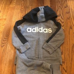 Kids boys adidas sweat set hoodie and pant size 4