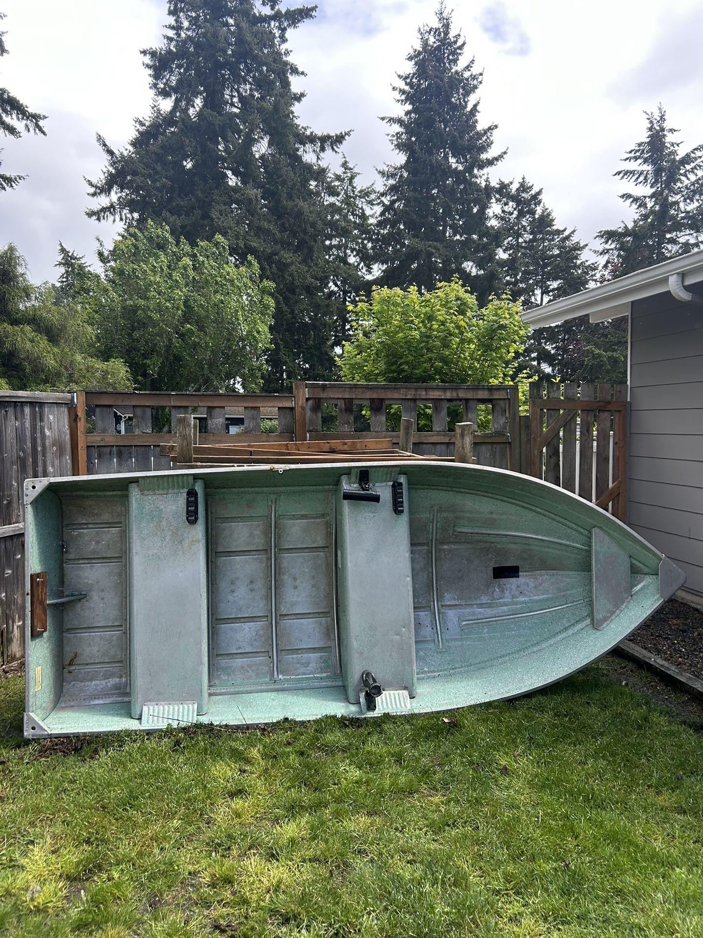 Aluminum Boat 12 Ft With An Electric And A Gas Trolling Motor