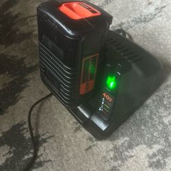 Black And Decker 40v Lithium Battery And Charger