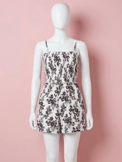 Floral Print Spaghetti Strap Romper