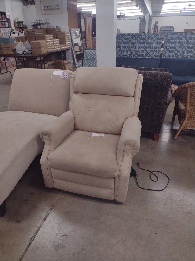 Cream Power Recliner