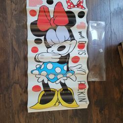 VINTAGE NEW IN IT'S ORIGINAL PACKAGING BOX MINNIE MOUSE DISNEY'S COLLECTIBLE POSTER $20.00