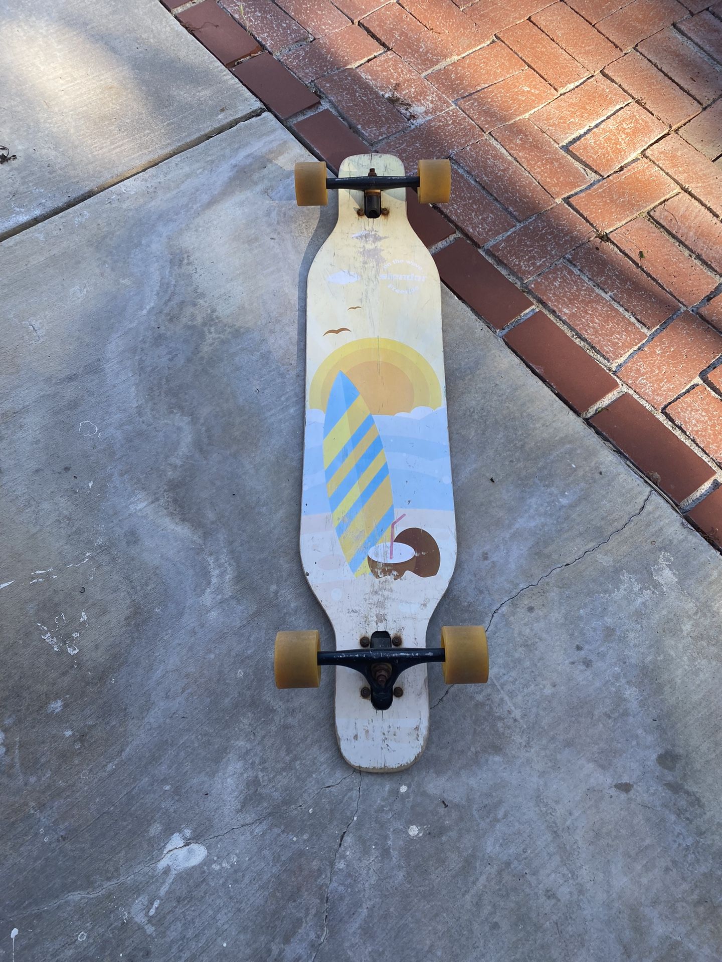 Long skating board 70mm wheels 