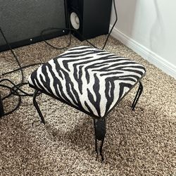 Zebra Accent Foot Stool 