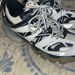 Balenciaga Tracks Black White Clear Sole Exotic 