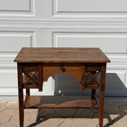 Solid Oak Mission Style Desk / Entry Table – Restored - $175 or make an offer!