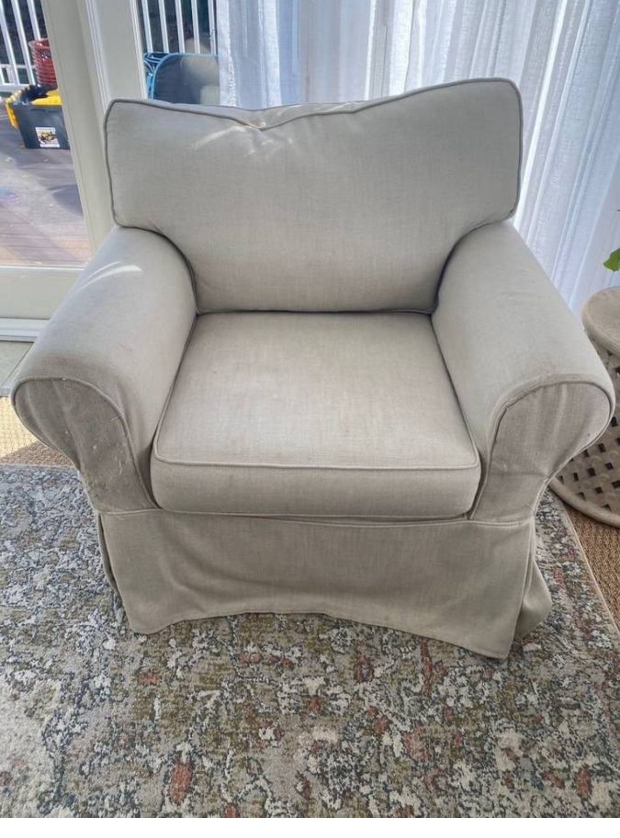 Pottery Barn Basic Slipcover Arm Chair