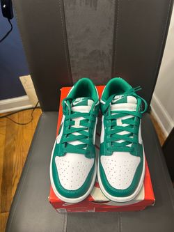 Nike Dunk Low Green and White Sneakers