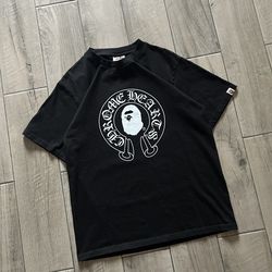 Black Chrome Hearts x Bape collab tee
