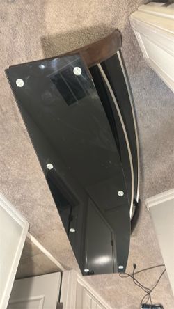 Curved Glass TV Stand