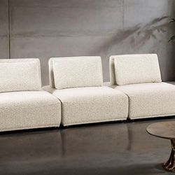 Brand New Beige Modern Modular Style 3pc Sofa Set