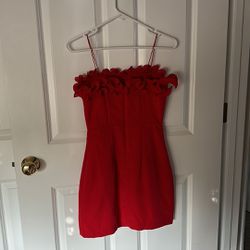 NEW Fab’rik red ruffled dress SZ small