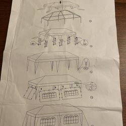 10 by 20 Outdoor Party Tent In White