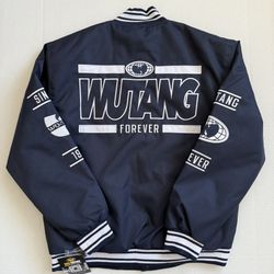 🔴Wu-Tang Jacket Size Large All City Bomber Navy Blue Wu-Wear Gza Rza