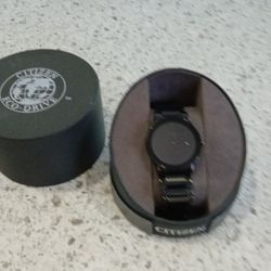 Citizen Eco Drive All Black Like New 