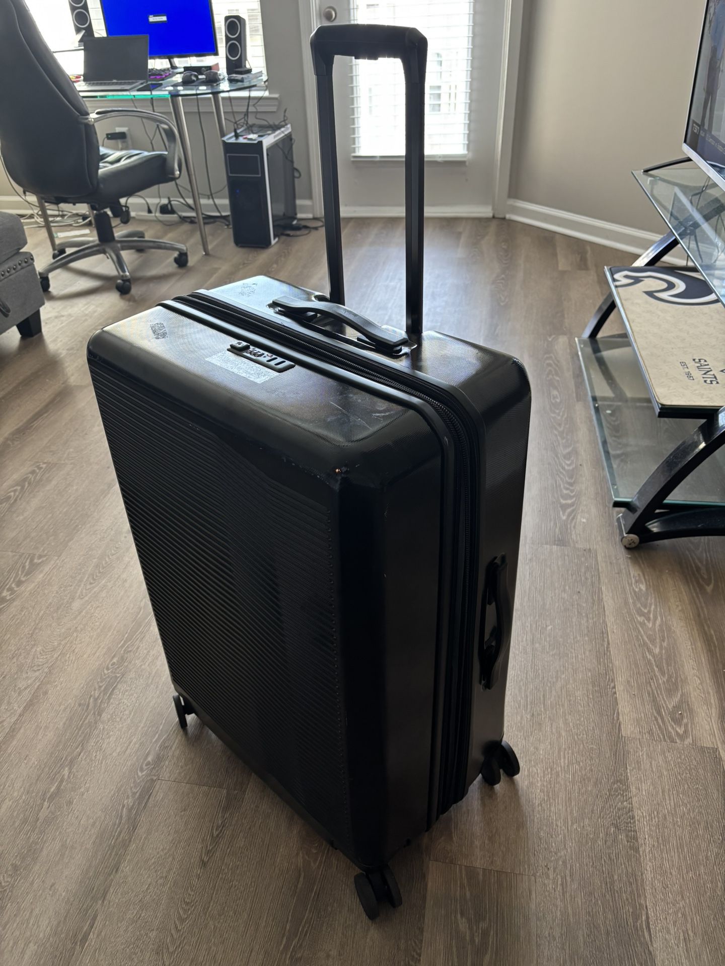 Large Hardside Check Luggage