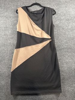 Women’s Size 10 Black Tan Colorblock Sleeveless Sheath Dress