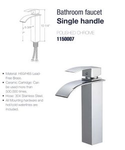 New Bathroom Faucet Chrome Finish 1150007