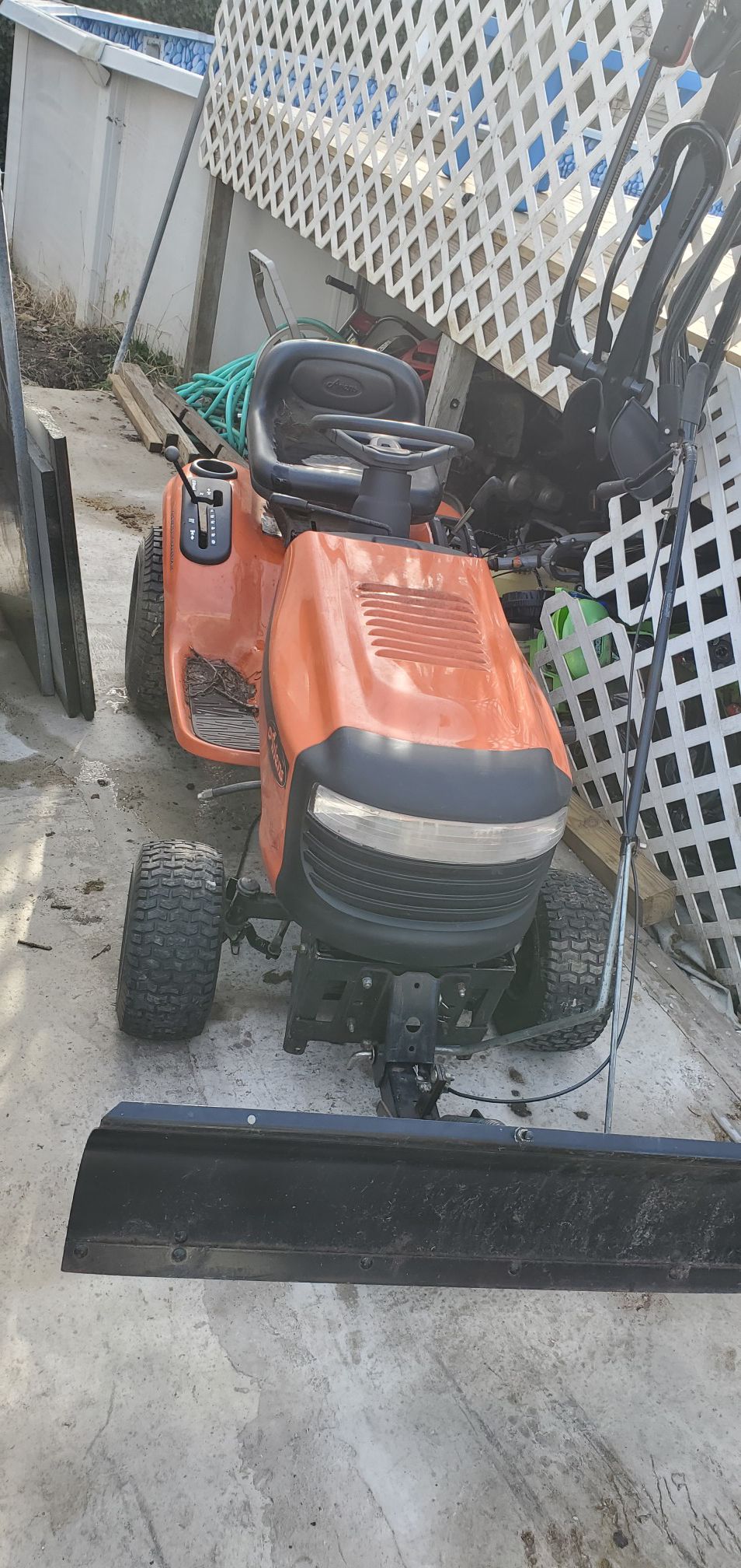 Ariens lawn tractor with snow plow