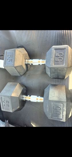 55lbs Dumbells weights 💪