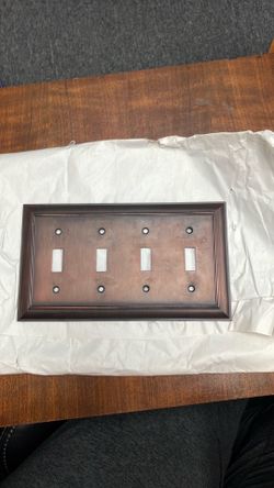 Oil rubbed bronze 4 toggle switch plate