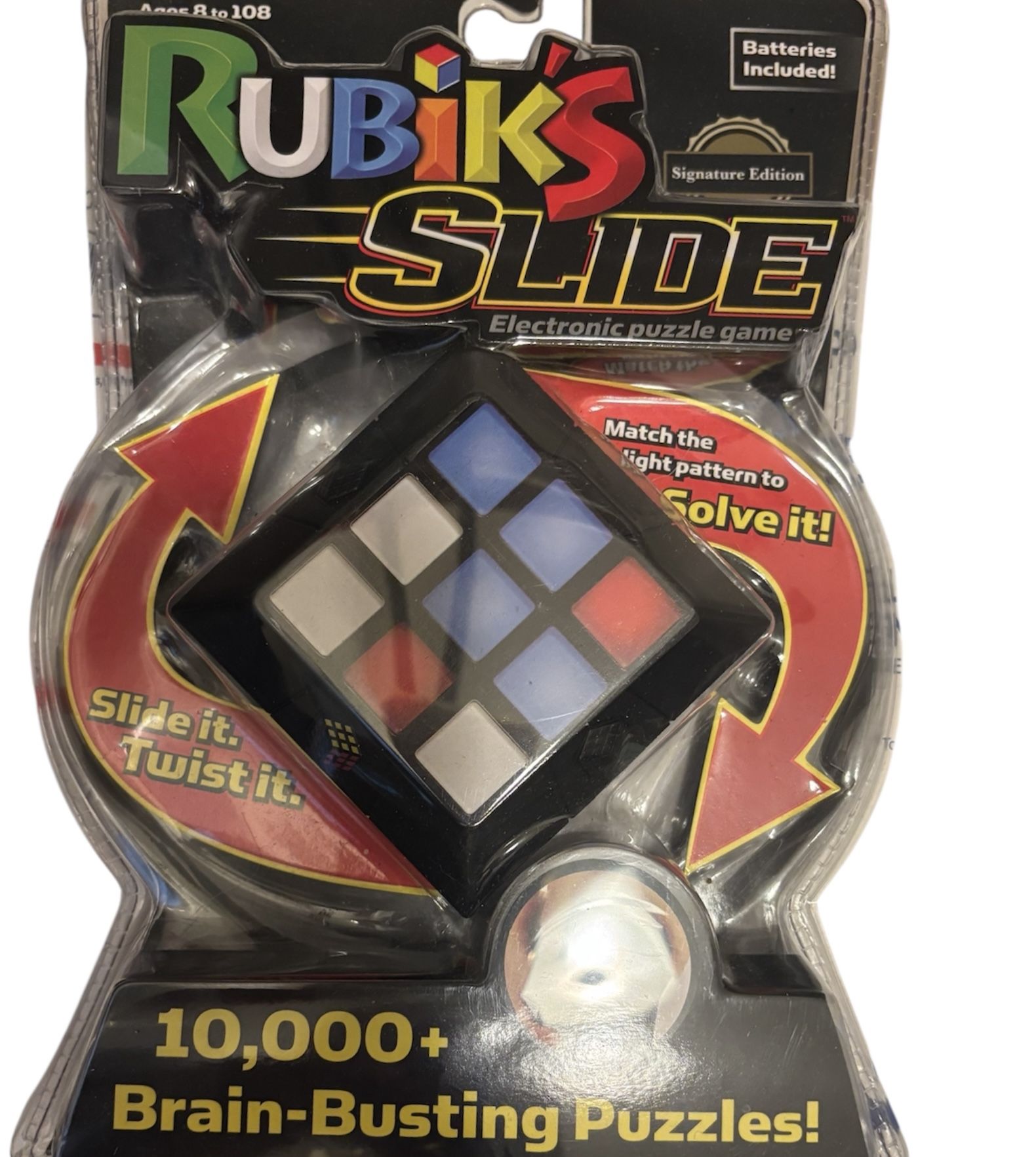 Rubik's Slide Electronic Game Brain Busting Puzzles Rubiks Cube NEW