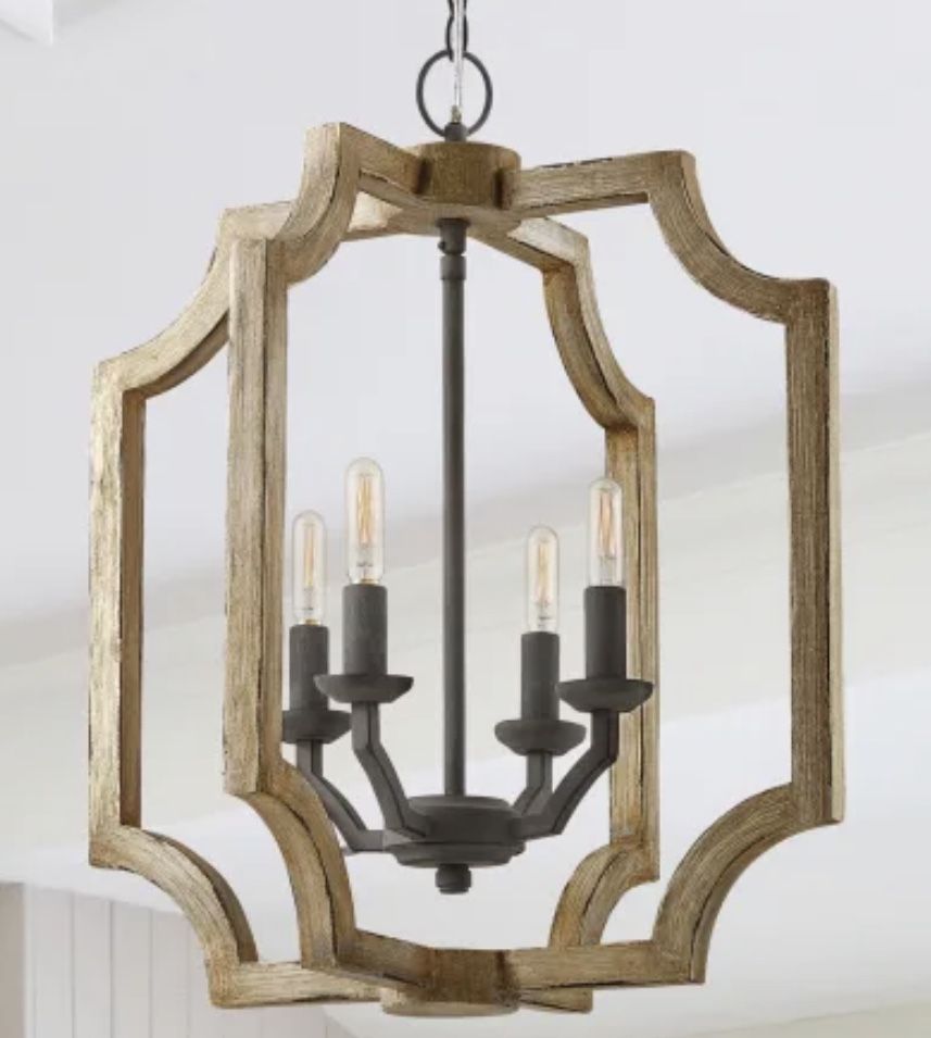 18 In 4 Light Wood Farmhouse Style Chandelier