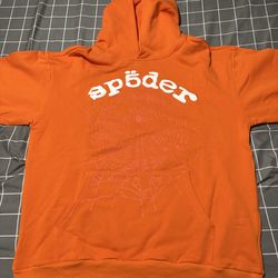 Orange Spider hoodie Size XL