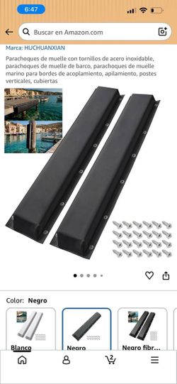 HUCHUANXIAN Dock Bumper Guards – 58-Inch, Black, 2-Piece Set