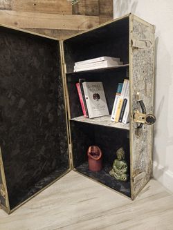 Bookcase Trunk Vintage Map