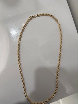 Gold Rope Chain Necklace