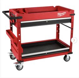 Milwaukee 40 in. 2-Drawer Steel Work Cart
