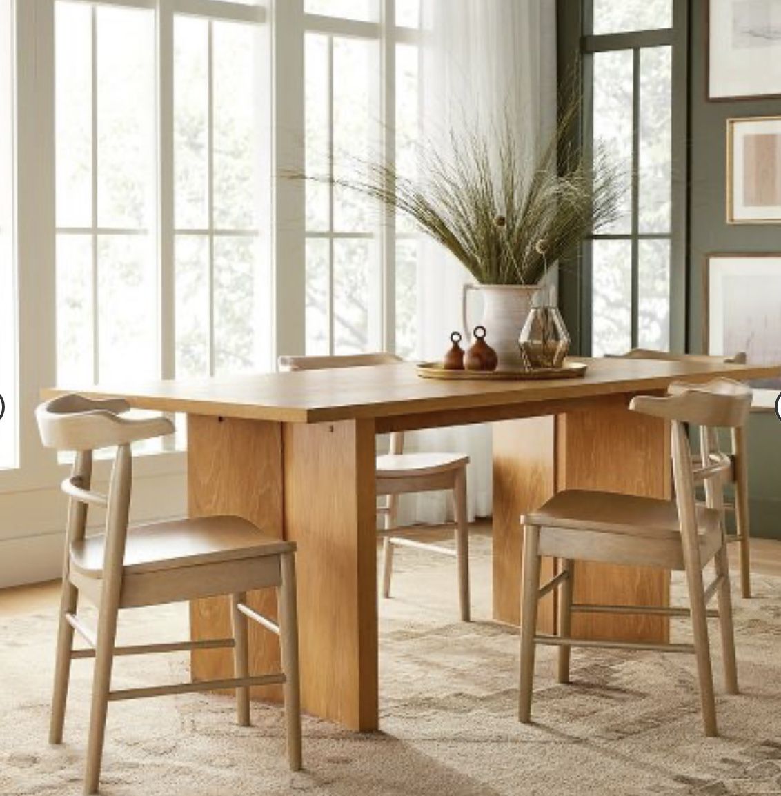 2pk Kaysville Curved Back Wooden Dining Chairs Gray Wash Threshold™ designed with Studio McGee